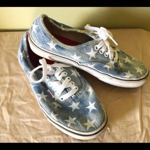 Denim star vans size 8